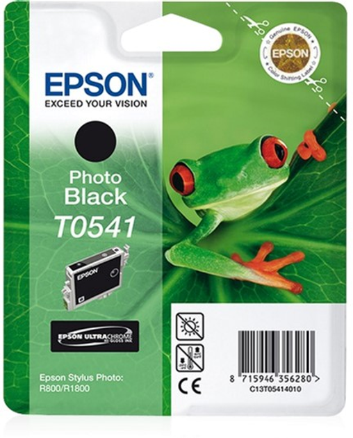 Tusz Epson T0541 Photo Ultra Chrome Hi-Gloss 13 ml Black (8715946356280) - obraz 1