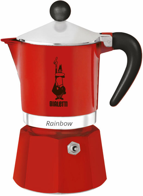 Гейзерна кавоварка Bialetti Rainbow Red 60 мл (8006363018463) - зображення 1