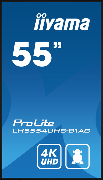 Монітор 55" iiyama ProLite LH5554UHS-B1AG - зображення 2