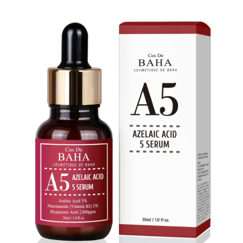 Сыворотка для ухода за кожей с розацеа и акне Cos De Baha Azelaic Acid 5% Serum А5 30 ml - Фото 1 Сыворотка для ухода за кожей с розацеа и акне Cos De Baha Azelaic Acid 5% Serum А5 30 ml - изображение 1