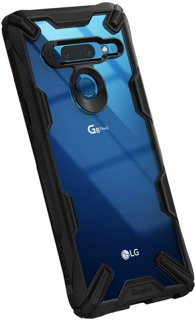 Etui plecki Ringke Fusion X do LG G8 ThinQ Black (8809659043282) - obraz 3
