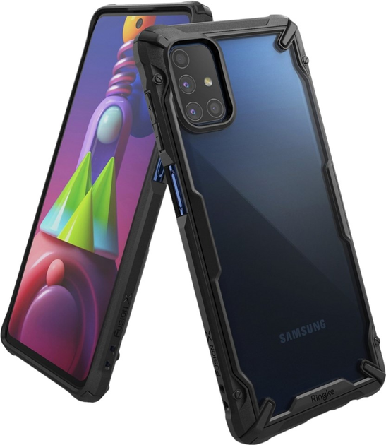 Etui plecki Ringke Fusion X do Samsung Galaxy M51 Black (8809758106925) - obraz 1