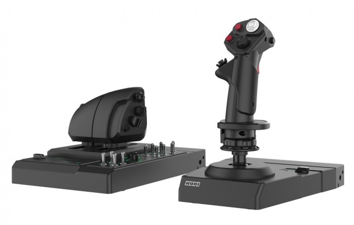 Przewodowy joystick Hori HOTAS Flight Control System & Mount Czarny (810050912266) - obraz 1