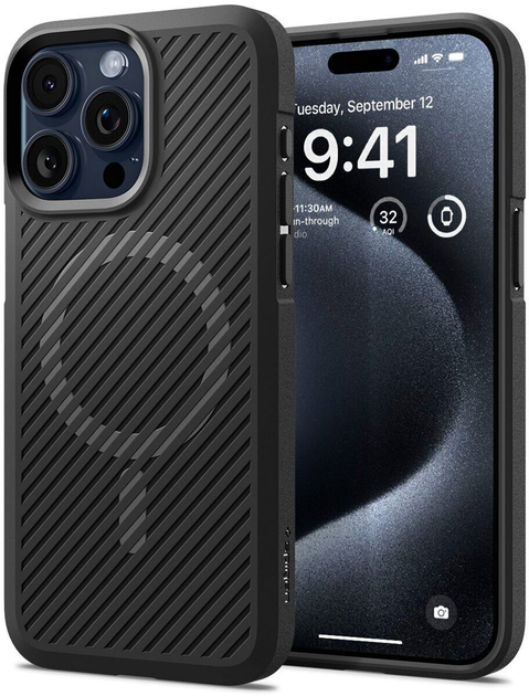 Etui plecki Spigen Core Armor MagFit do Apple iPhone 15 Pro Matte Black (8809896747769) - obraz 1