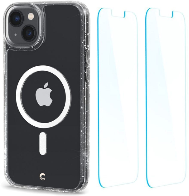 Zestaw Etui plecki + szkło ochronne Spigen Cyrill Shine MAG do Apple iPhone 14 Plus Transparent (8809811864397) - obraz 1