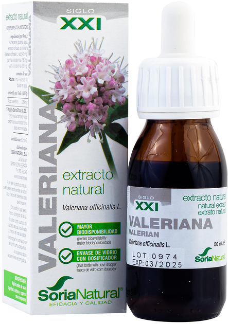 Екстракт Soria Natural Extracto Valeriana S XXl 50 мл (8422947044657) - зображення 1