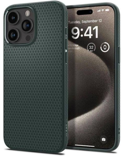 Панель Spigen Liquid Air для Apple iPhone 15 Pro Max Зелена безодня (8809896749138) - зображення 3