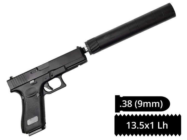 Глушитель AFTactical S34 калибр 9мм (.38) для пистолетов Glock - изображение 1