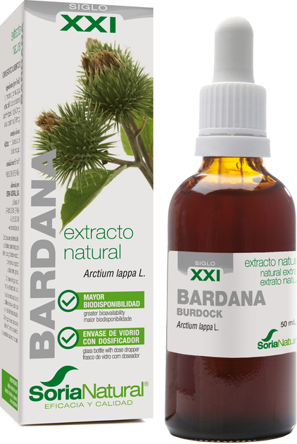 Ekstrakt Soria Natural Extracto Bardana S XXl 50 ml (8422947044091) - obraz 1