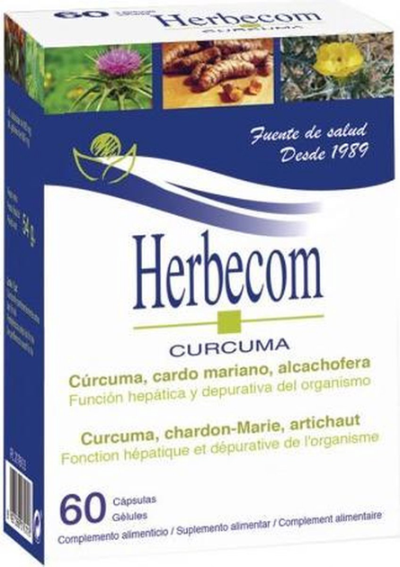 Дієтична добавка Bioserum Herbecom Curcuma 60 капсул (8427268070118) - зображення 1