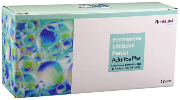 Дієтична добавка Pensavital Fermentos Lacticos Adultos Plus 12 флаконів (8470001948557) - зображення 1