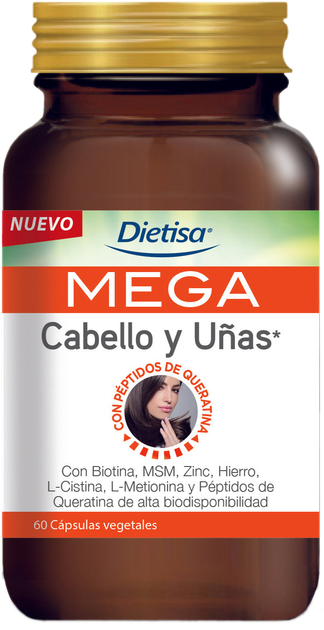 Suplement diety Dietisa Mega Cabello y Unas 60 kapsułek (8414200200221) - obraz 1