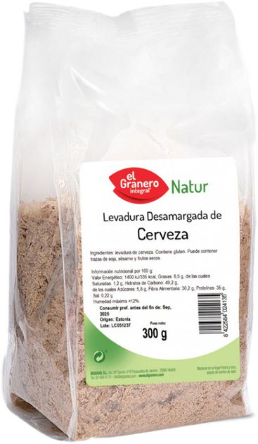 Suplement diety EL Granero Levadura De Cerveza Desamargada 300 g (8422584024135) - obraz 1