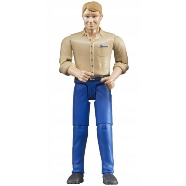 Figurka Bruder - Mężczyzna w niebieskich dżinsach 11 cm (4001702600068) - obraz 1