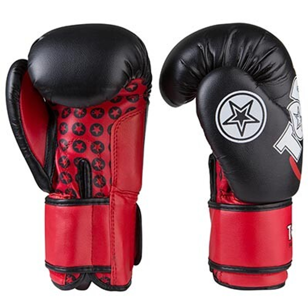 Боксерские перчатки TopTen WARRIOR PVC черно-красные 10 унций TTW ...