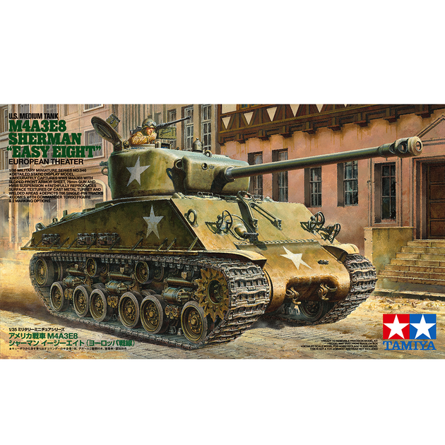 Модель для склеювання Tamiya U.S. Medium Tank M4A3E8 Sherman Easy Eight (4950344353460) - зображення 1