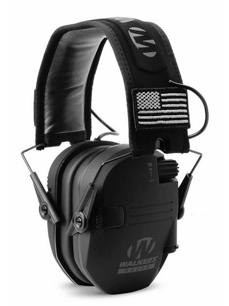 Активні стрілецькі навушники Walker's Razor Patriot Black Тактичні військові - зображення 1