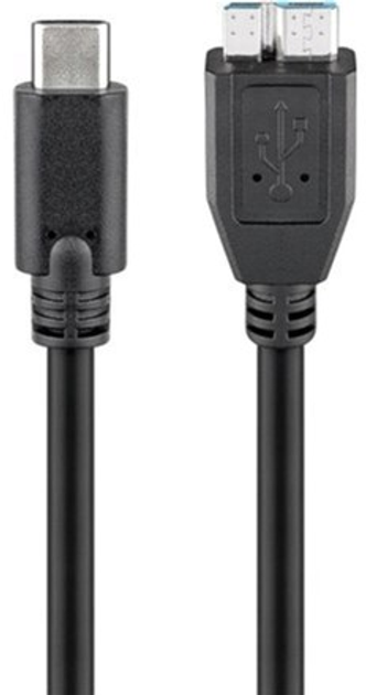 Kabel Goobay USB-C do micro-B 3.0 0.6 m Czarny (4040849679957) - obraz 1