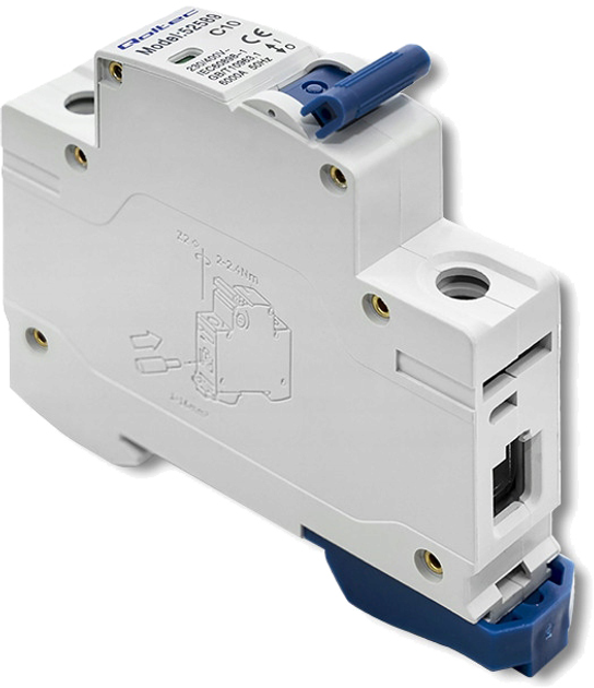 Wyłącznik automatyczny Qoltec C10 Bezpiecznik AC 10 A 1P (5901878525891) - obraz 3