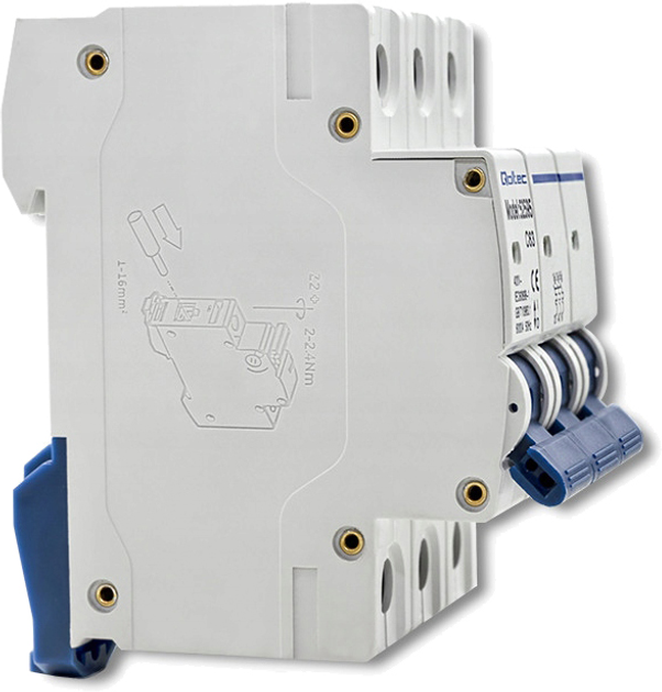 Автоматичний вимикач Qoltec C32 Запобіжник AC 32 A 3P (5901878525938) - зображення 5