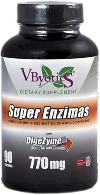 Suplement diety Vbyotics Super Enzimas Con Dygeszime 90 kapsułek (3325689544582) - obraz 1