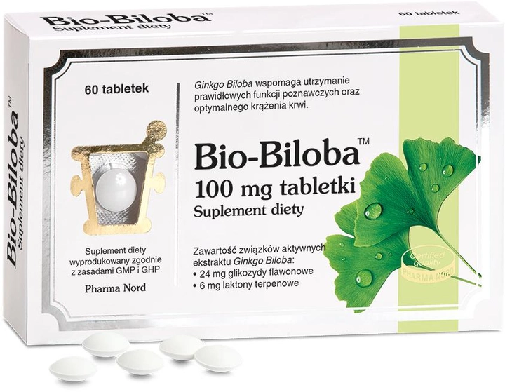 Suplement diety Pharma Nord Activecomplex Biloba Forte 60 tabletek (5709976272200) - obraz 1
