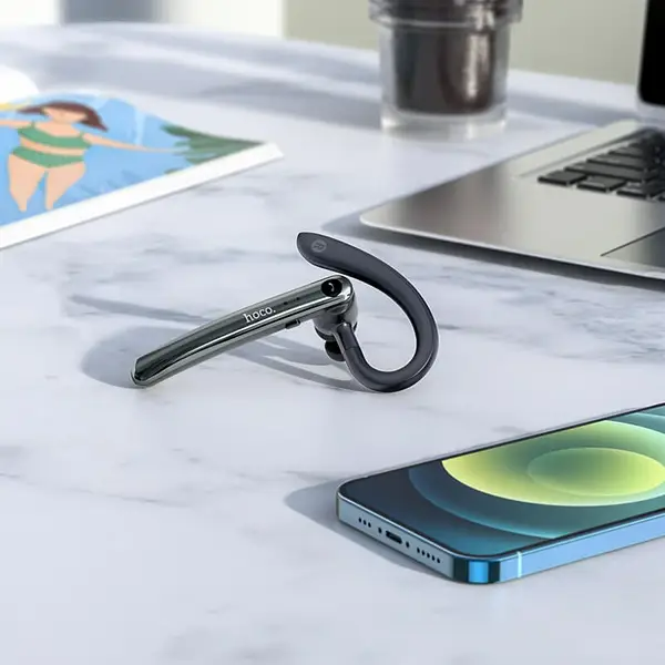 Bluetooth-гарнитура HOCO S19 с шумоподавлением Heartful ENC noise cancelling BT5.0 metal gray - изображение 2