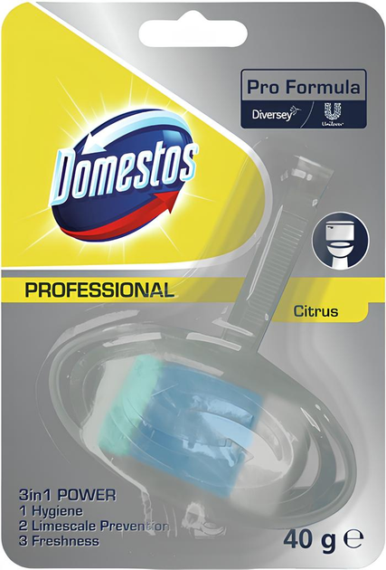 Туалетний блок для унітаза Domestos Professional Rim Blocks Citrus 40 г (7615400783571) - зображення 1