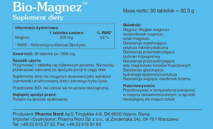 Біологічно активна добавка Pharma Nord Bio-Magnez 30 таблеток (5709976231108) - зображення 2