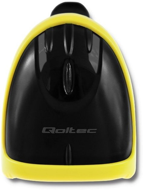 Сканер штрих-кодів Qoltec Laser 1D, USB Чорний з жовтими (50860) (5901878508603) - зображення 4