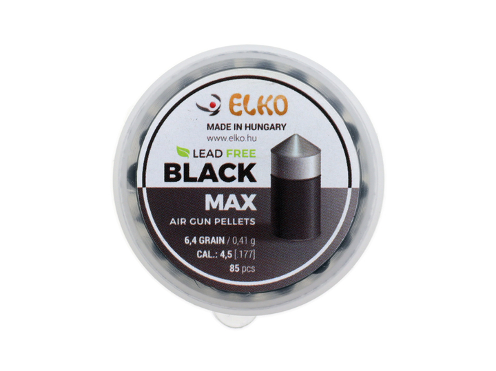 Пули со стальным сердечником и с тефлоновым покрытием Elko Black Max 4.5мм 0.41г 85шт - изображение 1