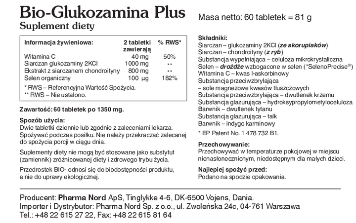 Біологічно активна добавка Pharma Nord Bio-Glukozamina Plus 60 таблеток (5709976478305) - зображення 2