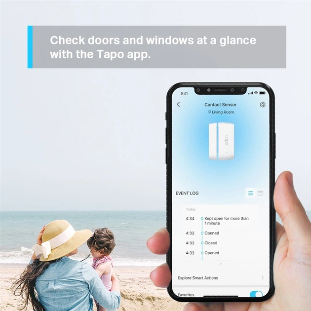 Розумний датчик відкриття дверей/вікна TP-Link Tapo T110 - зображення 6