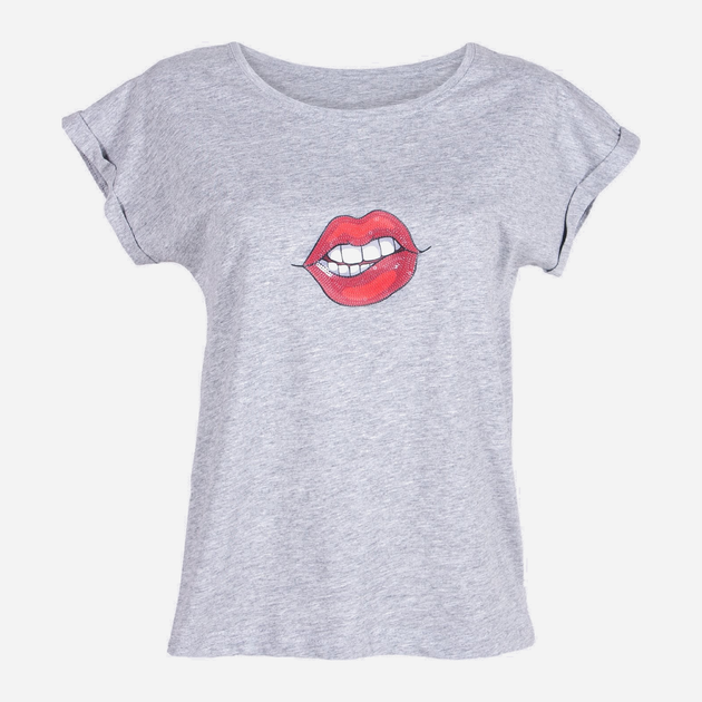 Koszulka damska z nadrukiem Yoclub PKK-0099K-A110 XL Szara (5903999468439) - obraz 2