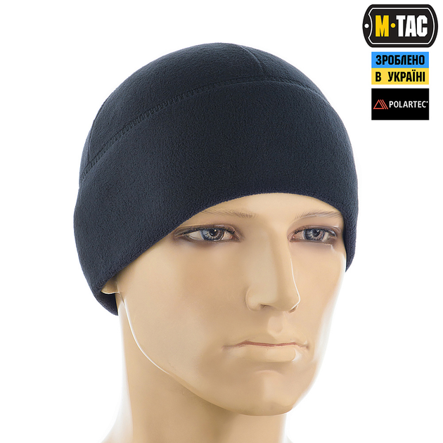 Шапка M-Tac Watch Cap Фліс Light Polartec Dark Navy Blue Size M - зображення 2