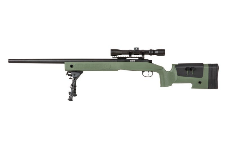 Снайперська гвинтівка Specna Arms M62 SA-S02 Core With Scope and Bipod Olive - зображення 1