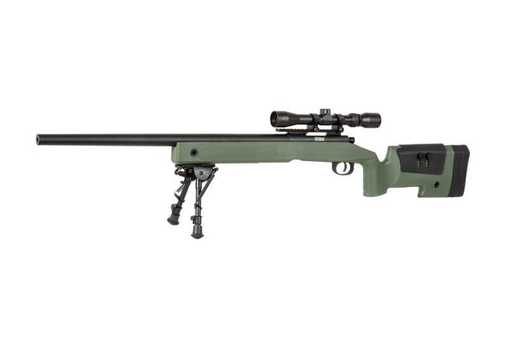 Снайперська гвинтівка Specna Arms M62 SA-S02 Core With Scope and Bipod Olive - зображення 2