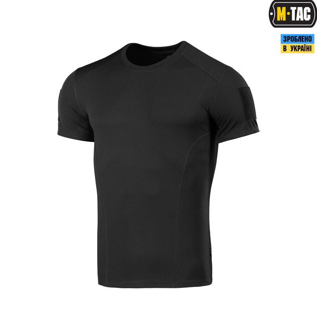 Футболка M-Tac Потовідвідна Athletic Velcro Black Size XL - зображення 1