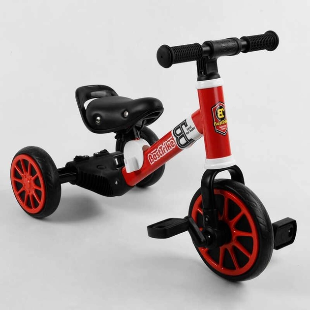 Трехколесный детский велосипед-велобег 2в1 51x23x19 см Best Trike Красно-черный 000231924 
