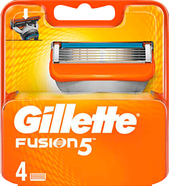 Сменные картриджи для бритвы Gillette Fusion 5 4 шт (7702018879069) – в ...