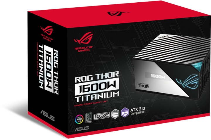 Блок питания Asus ROG Thor 1600 Вт 80 Plus Titanium Aura OLED (90YE00K0-B0NA00) - изображение 10