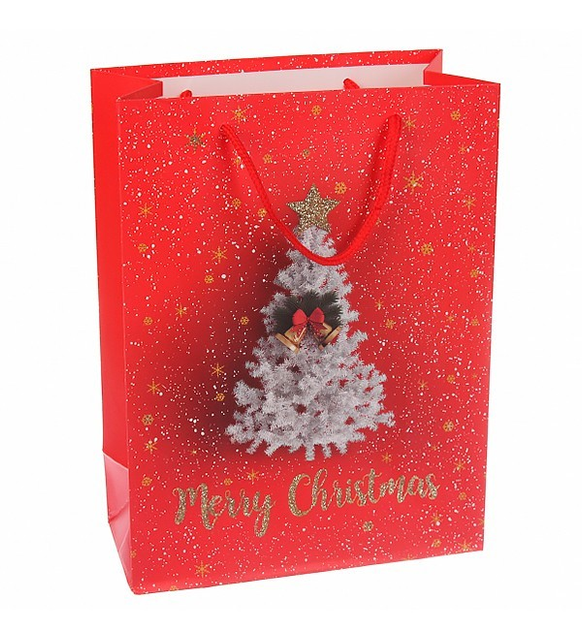 Новогодний пакет "Christmas tree" 31*40*12 см., ламинированный картон ...