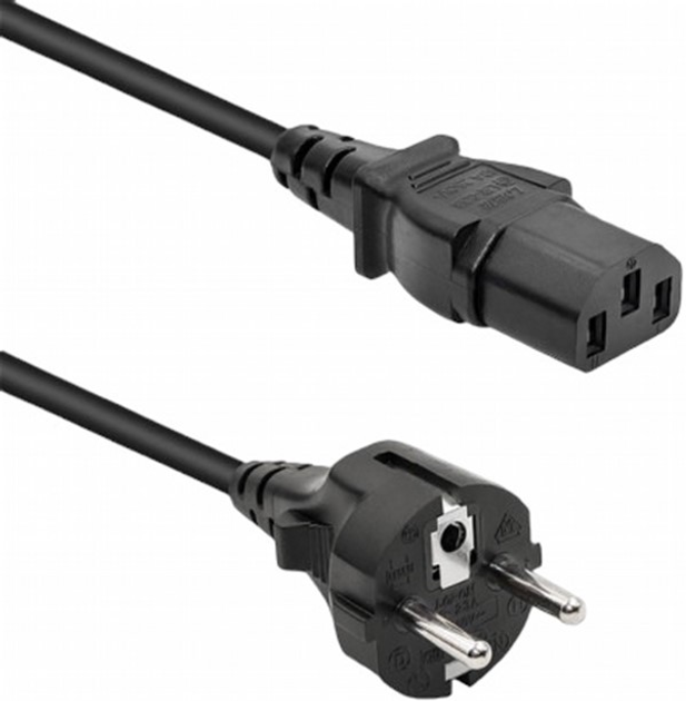 Kabel Qoltec zasilający IEC-C13 - Schuko 2.5 m czarny (5901878503691) - obraz 1
