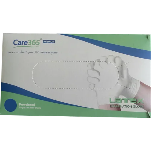 Перчатки Care365 опудренные латексные премиум качества размер S С365100S - изображение 1