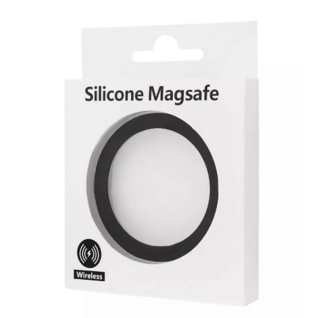 Приемник для беспроводной зарядки UKC Silicone MagSafe Черный магнитный ...