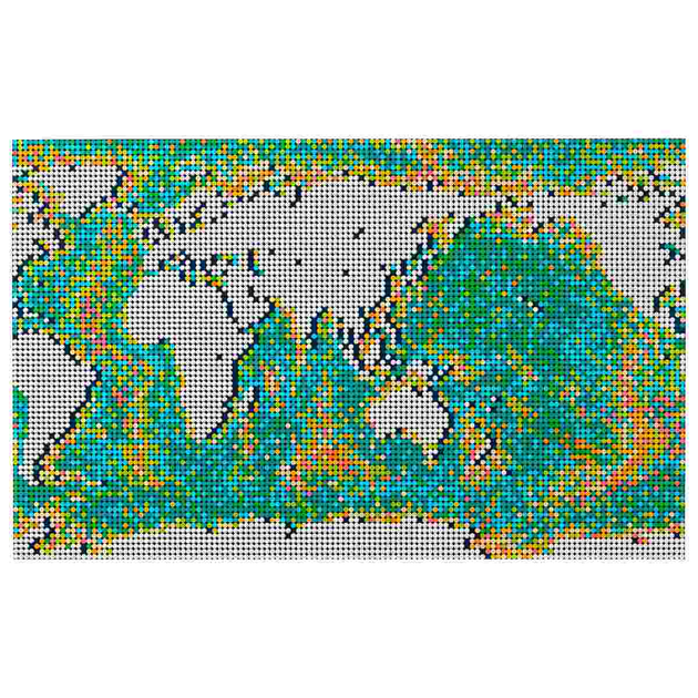 Zestaw klocków LEGO Art Mapa świata 11695 elementów (31203) - obraz 2