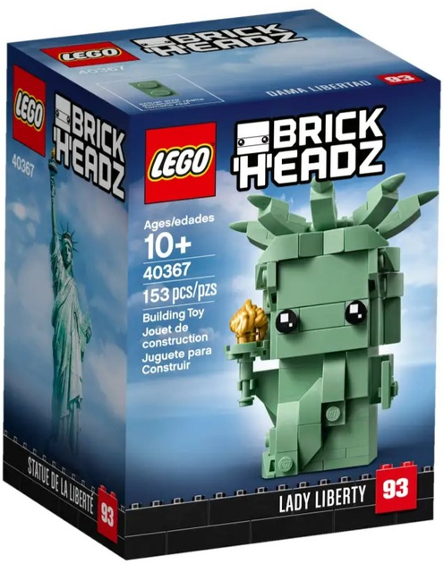 Zestaw klocków LEGO BrickHeadz Statua Wolności 153 elementy (40367) - obraz 1