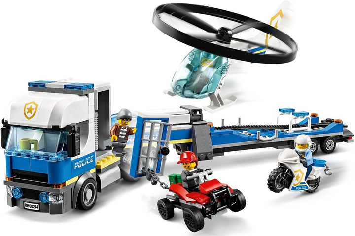 Zestaw klocków LEGO City Laweta helikoptera policyjnego 317 elementów (60244) - obraz 3