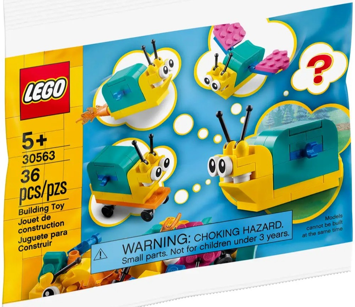 Конструктор LEGO Classic Build Your Own Snail Polybag 36 деталей (30563) (5702016911077) - зображення 1