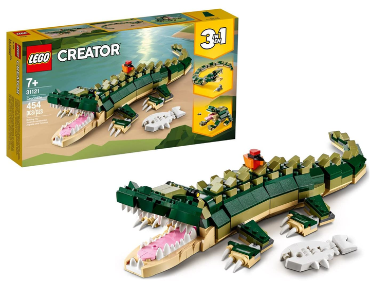 Zestaw klocków Lego Creator 3 in 1 Krokodyl 454 części (31121) - obraz 1